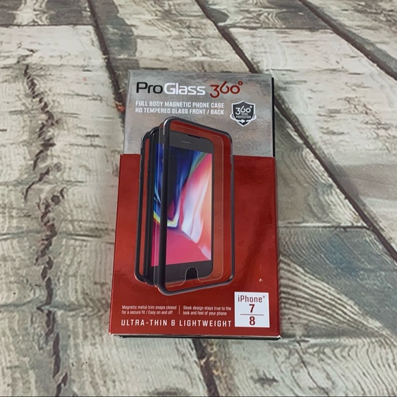 IPhone 7/8 Pro Glass 360 Full Body Magnetic Phone Case HD Temper Glass Screen - Picture 7 of 7